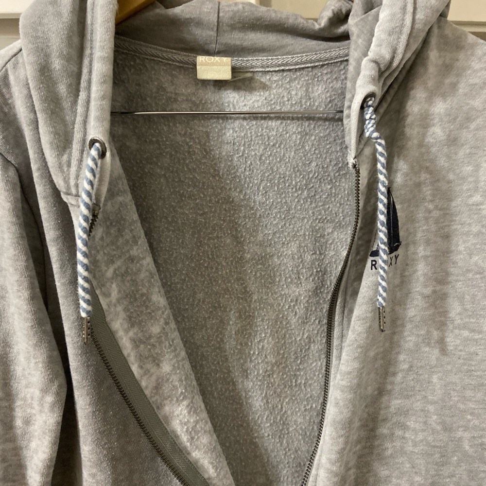 Grey Zipper Sweater by Roxy - Picture 5 of 6